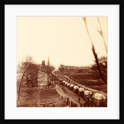First wagon train entering Petersburg, USA by Anonymous