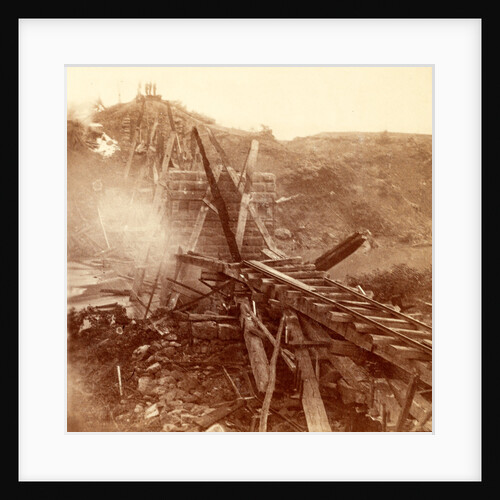 Destruction of a railroad bridge, USA by Anonymous
