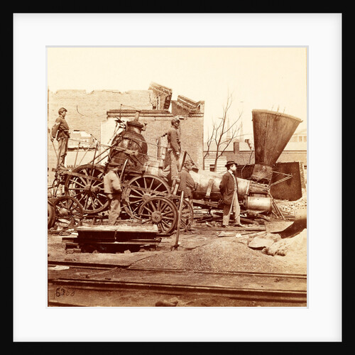 A crippled locomotive in Richmond, USA by Anonymous