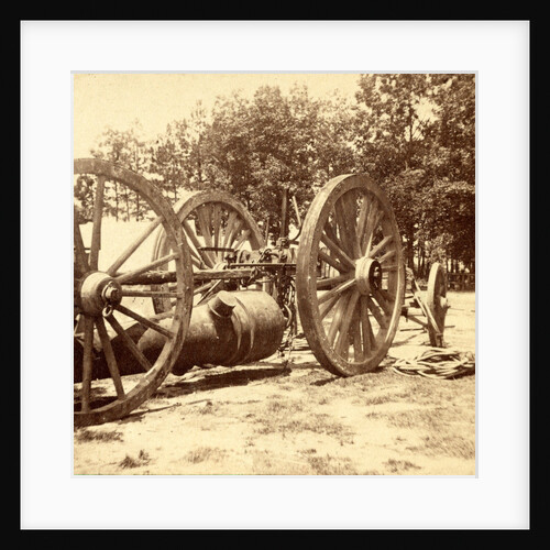 Same gun and sling cart as shown in no. 1051, showing how the gun is slung under the cart, USA by Anonymous
