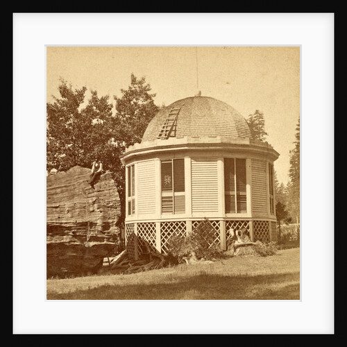Dancing pavilion, on stump of big tree, USA by Anonymous