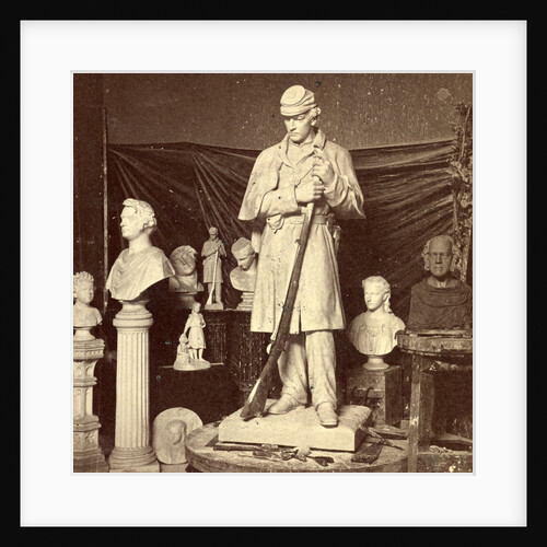 Maquette of Union soldier for Roxbury Soldiers' Monument and other sculptures at the studio of Martin Milmore in Boston, Massachusetts by Anonymous