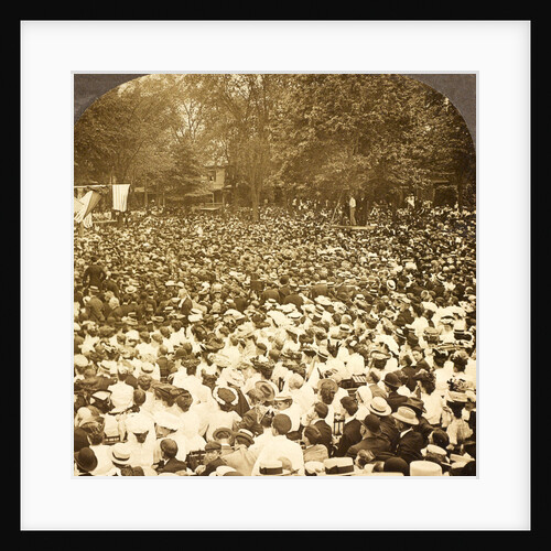 The surging throng listening to address of President Roosevelt on River Commons, Wilkes-Barre, Pa., Aug. 10, 1905., USA by Anonymous