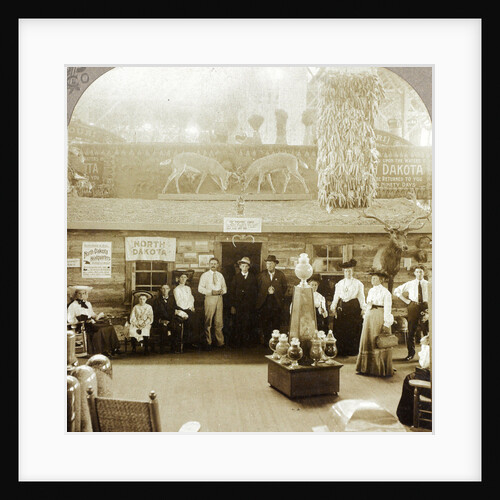Pres. Roosevelt's log cabin, N. Dakota exhibit, Agricultural Building, Louisiana Purchase Exposition, USA by Anonymous