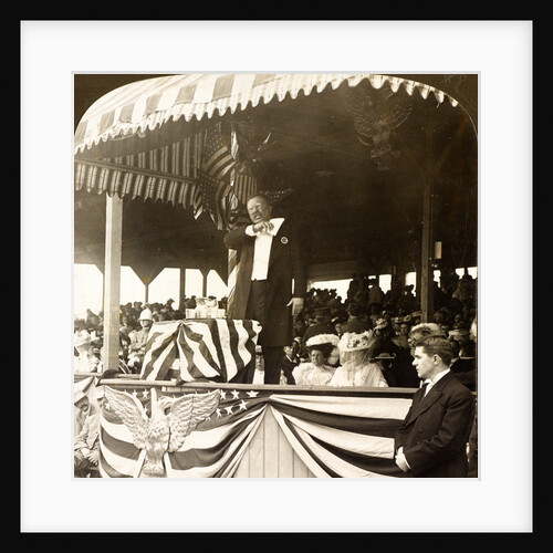 President Roosevelt delivering his address, Georgia Day, Jamestown Exposition, VA, USA by Anonymous