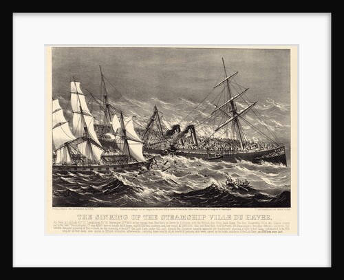 The sinking of the steamship Ville du Havre by Anonymous