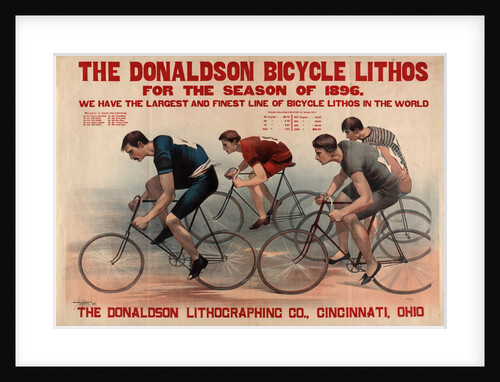 The Donaldson bicycle lithos for the season of 1896 by Anonymous