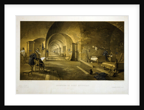 Interior of Fort Nicholas by William Simpson