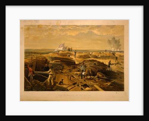 The interior of the Redan taken from its left face, looking towards the salient angle, looking south by William Simpson