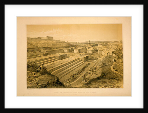 Docks at Sebastopol with ruins of Fort St. Paul by William Simpson