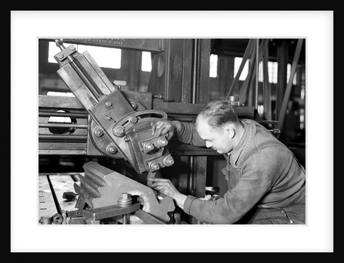 Eddystone, Pennsylvania - Railroad parts. Tool-builder bushing for an engine lathe spindle, March 1937 by Lewis Hine