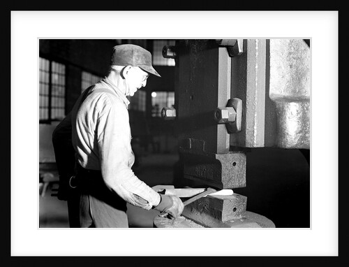 Eddystone, Pennsylvania - Railroad parts. Blacksmith forging and hammering tools, March 1937 by Lewis Hine