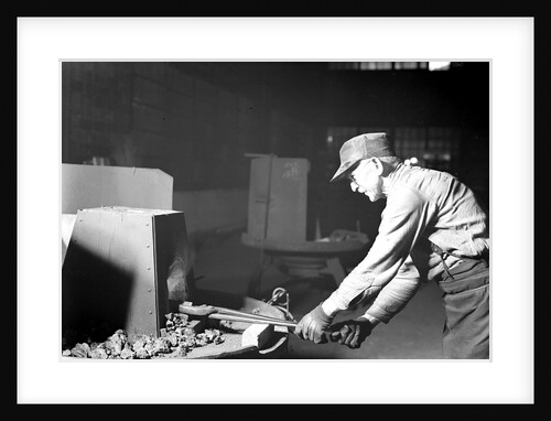 Eddystone, Pennsylvania - Railroad parts. Blacksmith forging and hammering tools, March 1937 by Lewis Hine
