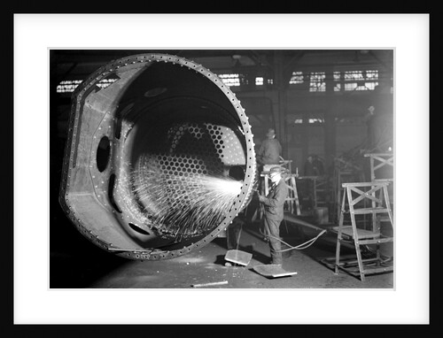Eddystone, Pennsylvania - Railroad parts. Man at work, 1936 by Lewis Hine