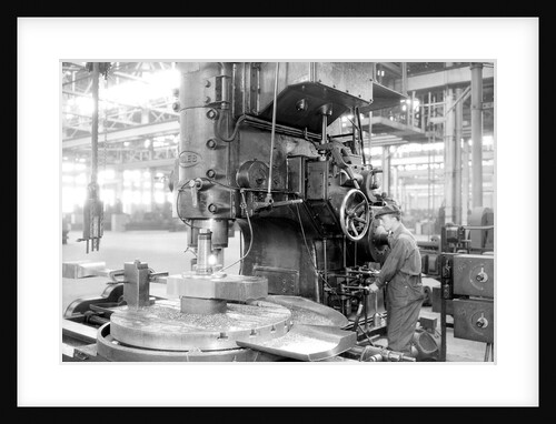 Eddystone, Pennsylvania - Railroad parts. Man working at machine., May 1937 by Lewis Hine