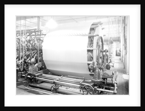 Paterson, New Jersey - Textiles. Jackson Winding and Warping Company. Picture of a Sipp-Eastwood DY type of High Speed Warper. by Lewis Hine