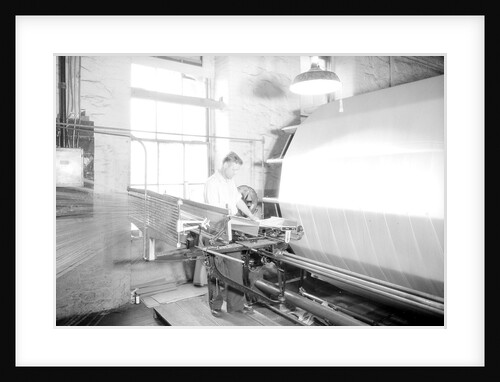 Paterson, New Jersey - Textiles. Jackson Winding and Warping Company. Picture of a Sipp-Eastwood DY type of High Speed Warper. by Lewis Hine