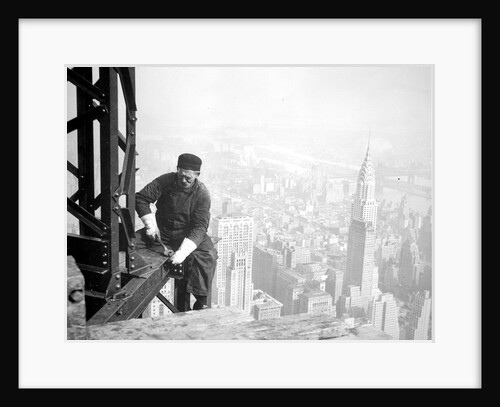 Photograph of a Workman on the Framework of the Empire State Building, 1936 by Lewis Hine
