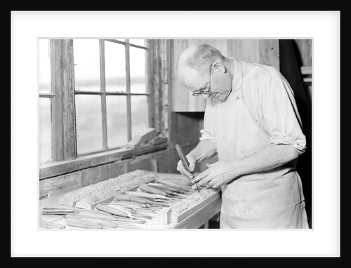 High Point, North Carolina - Upholstering. Tomlinson Chair Manufacturing Co. Hand carver by Lewis Hine