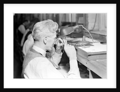 Lancaster, Pennsylvania - Hamilton Watch. Operation - inspecting plate by Lewis Hine