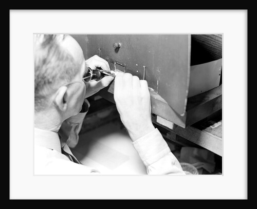 Lancaster, Pennsylvania - Hamilton Watches. Operation - truing balance wheels by Lewis Hine