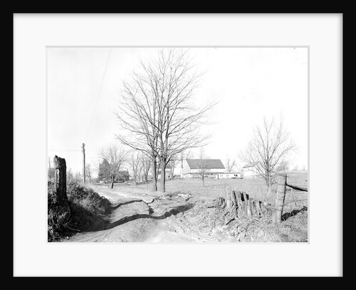 Lancaster, Pennsylvania - Housing. Entrance to moderate sized farm near Rocky Springs, Lampeter Road, 1936 by Lewis Hine