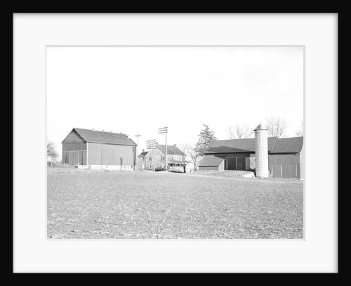 Lancaster, Pennsylvania - Housing. Better class farm on Harrisburg Pike showing barn and tobacco shed, 1936 by Lewis Hine