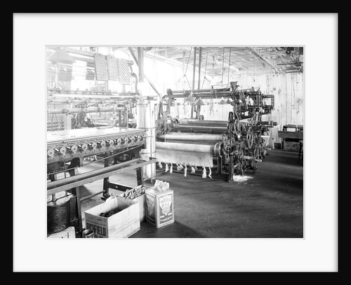 Paterson, New Jersey - Textiles. Idle quilling machines and looms in a cockroach shop, March 1937 by Lewis Hine
