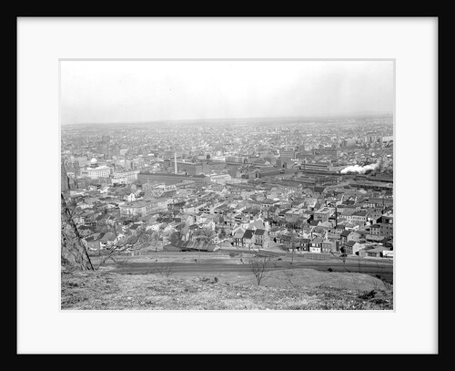 Paterson, New Jersey - Textiles. Birds-eye-view of Paterson from Garrett Mt. Park, March 1937 by Lewis Hine