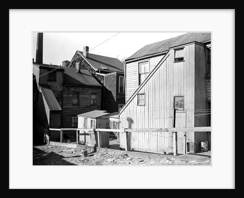 Paterson, New Jersey - Textiles. Former silk workers. Rear Tenement off Summer St, March 1937 by Lewis Hine