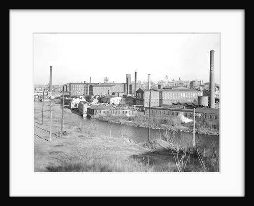 Paterson, New Jersey - Textiles. Madison Silk Co. Passaic River and old silk mill section, March 1937 by Lewis Hine
