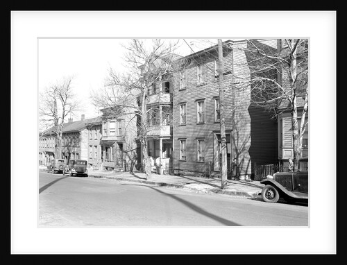 Paterson, New Jersey - Textiles. Homes of owners of two Family Shops, Mill St, March 1937 by Lewis Hine