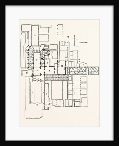 Plan Priory St. Bartholomew, London by Anonymous