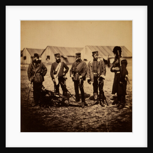 Lieutenant Colonel Munro & officers of the 39th Regiment, Crimean War by Roger Fenton