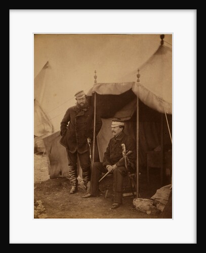 Lieutenant General Sir John Campbell & Captain Hume, his aide-de-camp, the general sitting, Crimean War by Roger Fenton