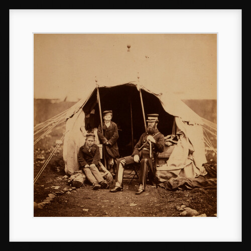 Colonel Brownrigg C.B. & the two Russian boys Alma & Inkermann, Crimean War by Roger Fenton