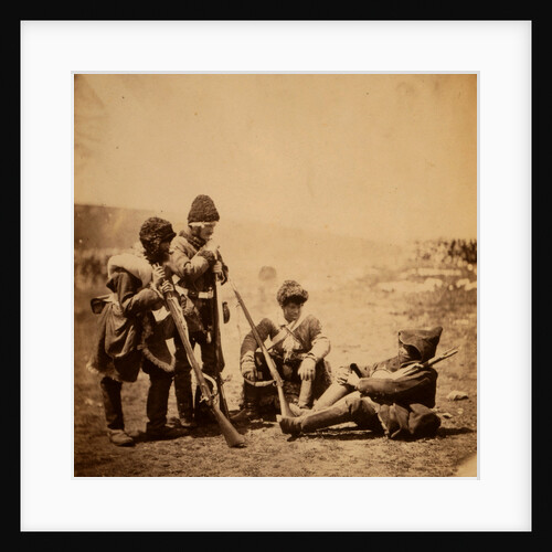 Men of the 77th Regiment in winter costume, Crimean War by Roger Fenton