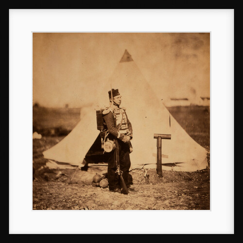 Private in full marching order, Crimean War by Roger Fenton