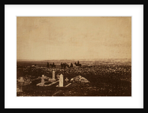 Cemetery on Cathcart's Hill - officers on the look-out, Crimean War by Roger Fenton