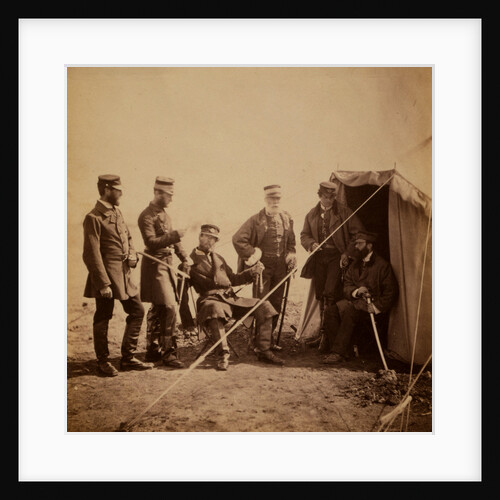 Brigadier McPherson & officers of the 4th Division Captain Higham by Roger Fenton