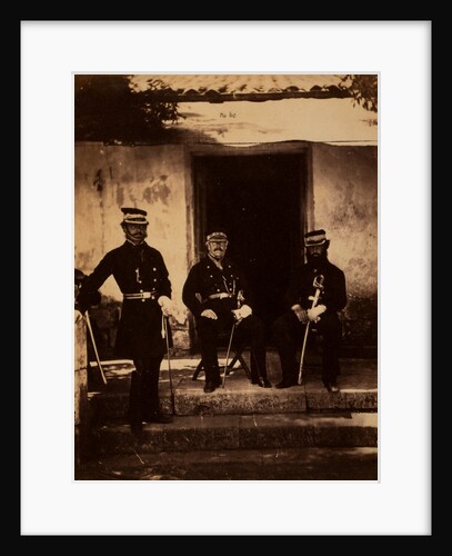 Brigadier General Lockyer & two of his staff, Crimean War by Roger Fenton