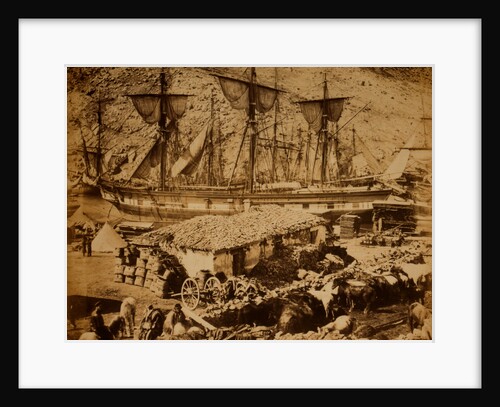 Balaklava harbour, the cattle pier, Crimean War by Roger Fenton