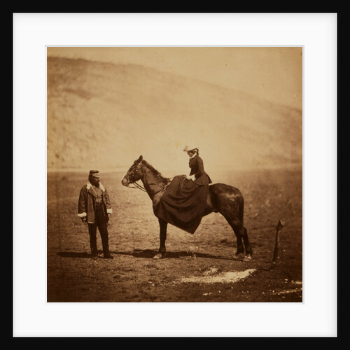 Henry Duberly Esqr., paymaster, 8th Hussars, & Mrs. Duberly, Crimean War by Roger Fenton