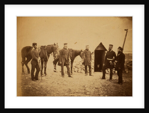 Brigadier-General Garrett & officers of his staff, Crimean War by Roger Fenton