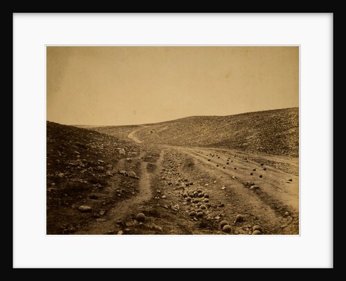 The valley of the shadow of death, Crimean War by Roger Fenton