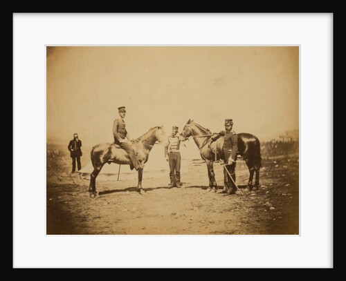 Two officers of the 47th Regiment, Crimean War by Roger Fenton