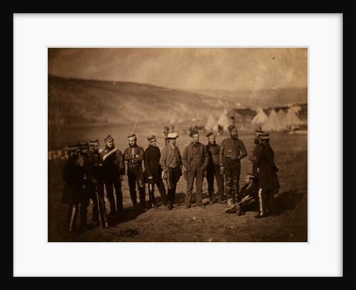Major Burton & officers of the 5th Dragoon Guards, Crimean War by Roger Fenton