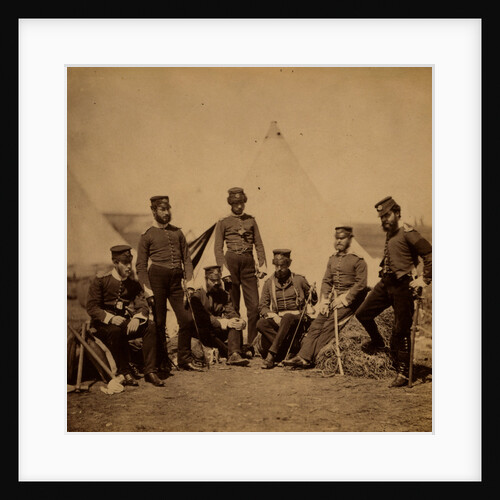 Officers of the 90th Regiment, Crimean War by Roger Fenton