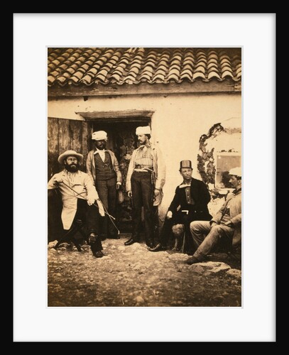 Railway officials, messrs. Swan, Cadell, Middleton, Howse, & Kellock, Crimean War by Roger Fenton