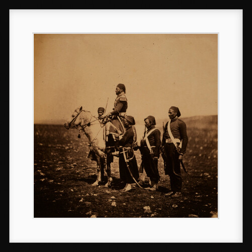 Ismail Pacha on horseback, with Turkish officers, Crimean War by Roger Fenton